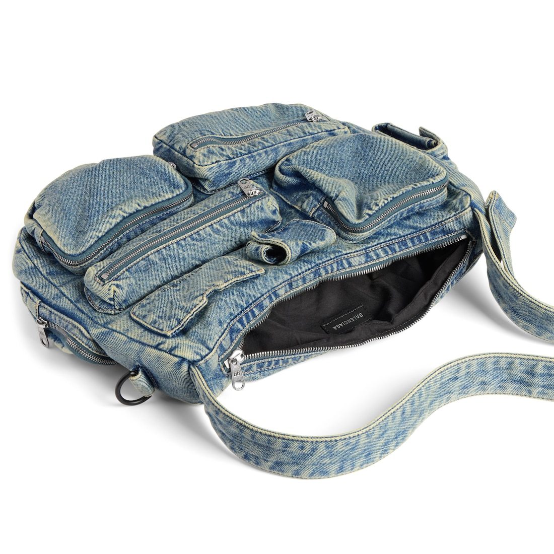 Balenciaga Men's Superbusy Messenger Bag In Vintage Blue