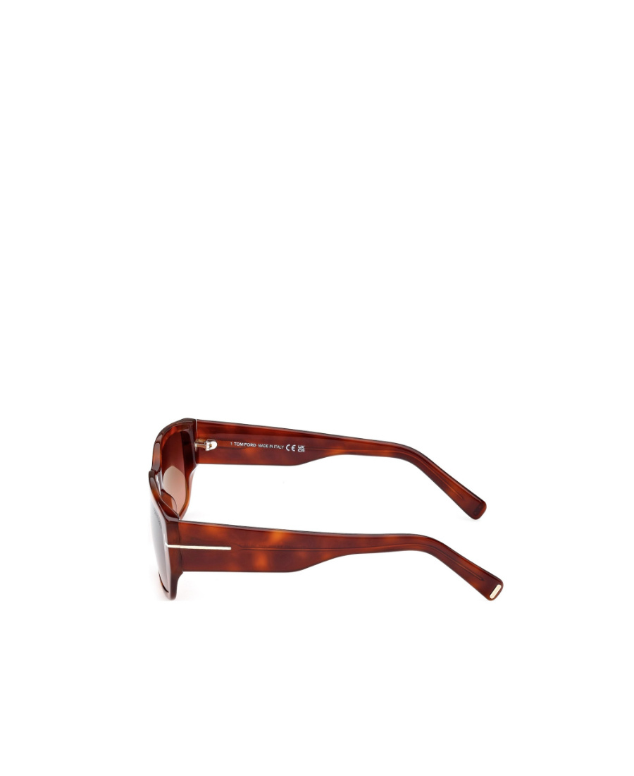 Tom Ford Logo Rectangular Frame Sunglasses In Brown
