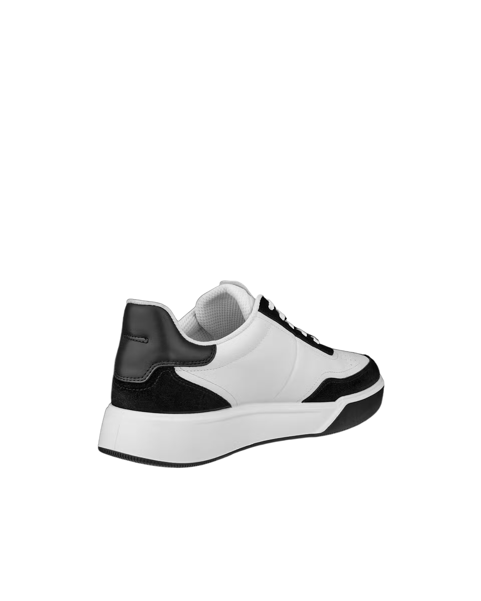 Ecco Round Toe Sneakers In White
