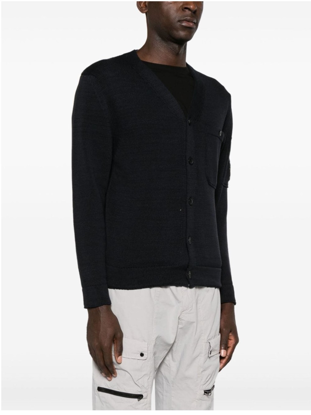 C.p. Company Long-sleeved Sweater In Black