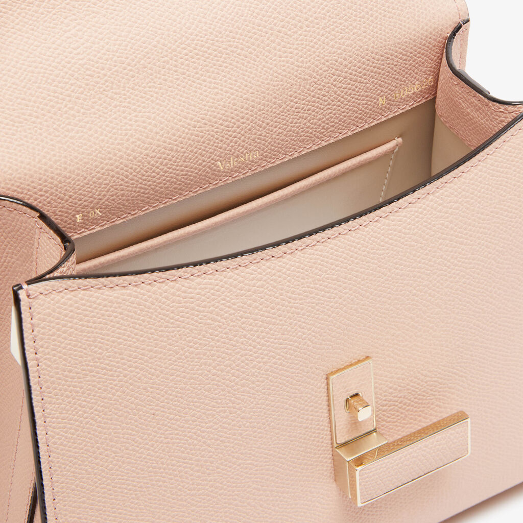 Valextra Iside Top Handle Mini Shoulder Bag In Nude