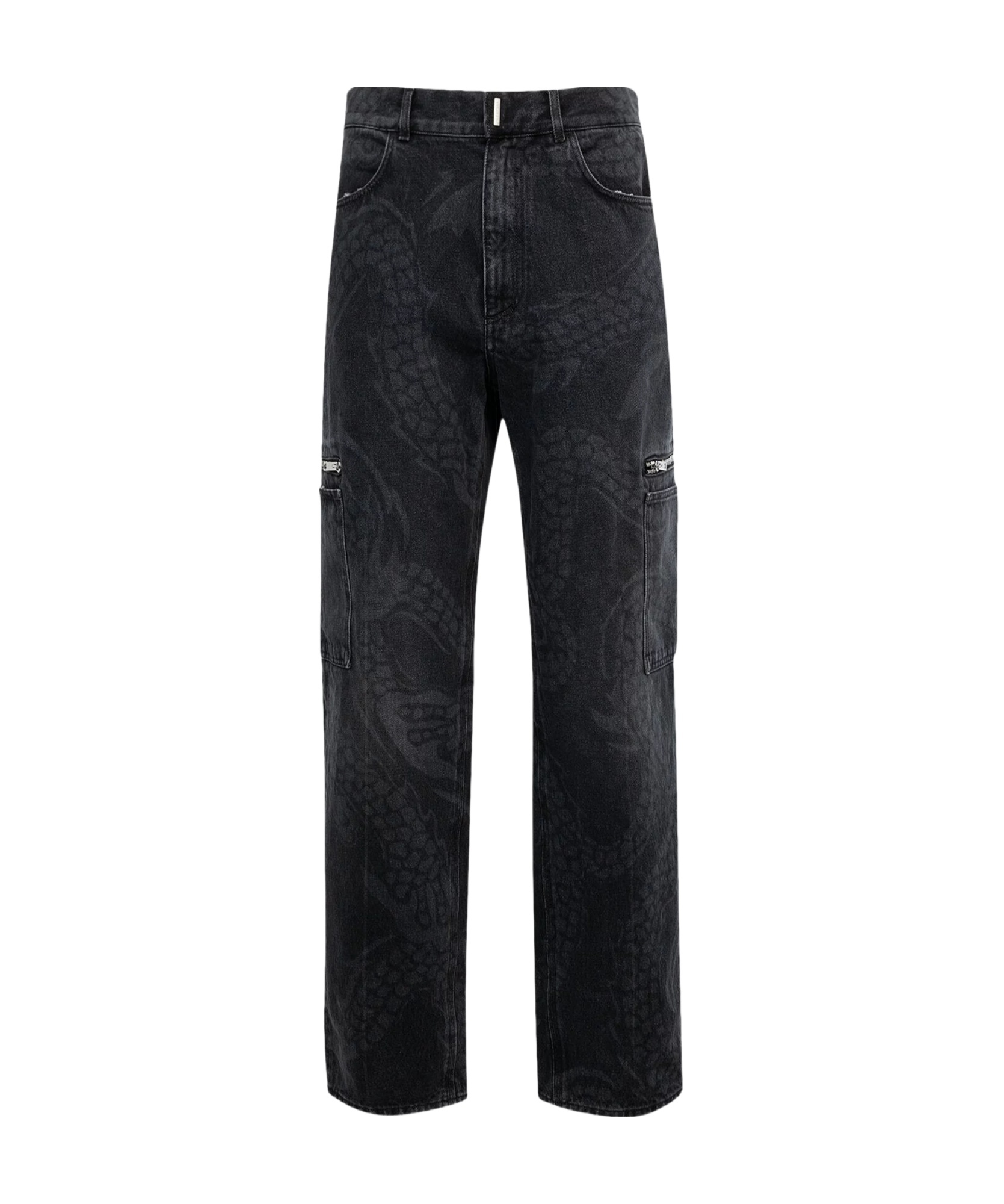 GIVENCHY GIVENCHY SNAKE PRINT CARGO JEANS