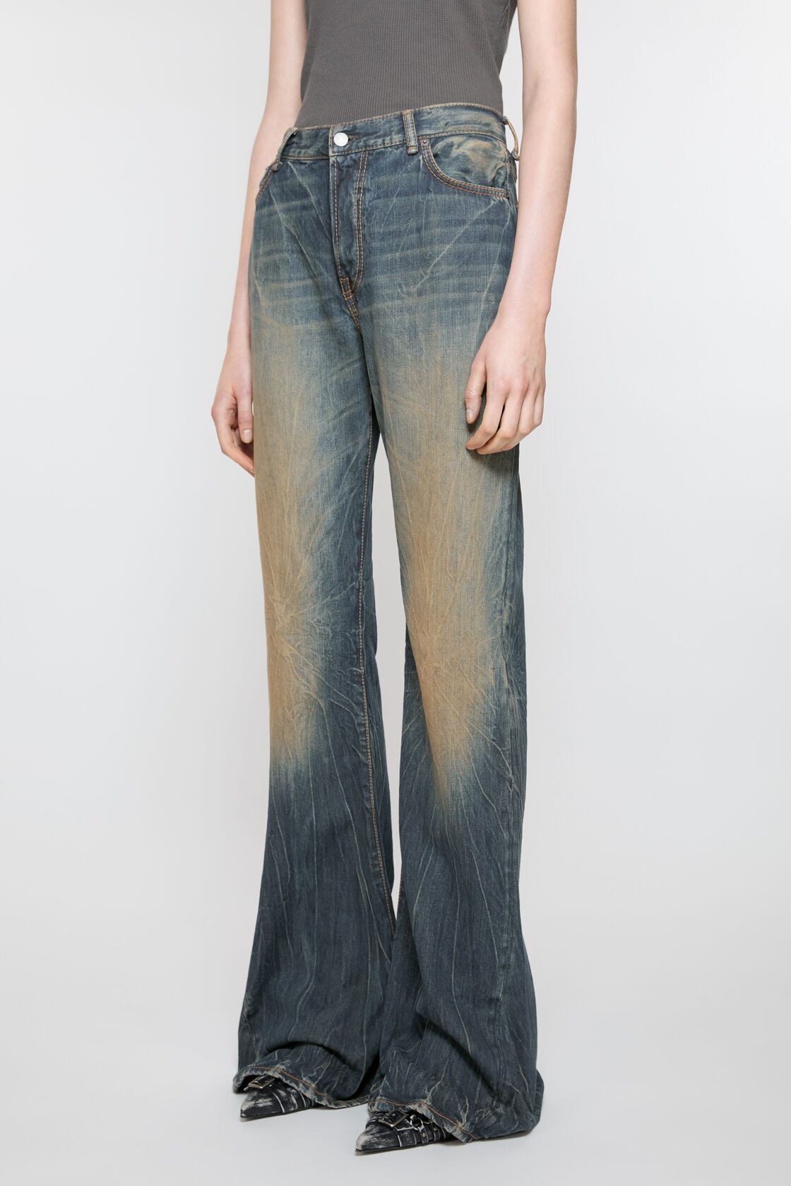 Acne Studios High-rise Bootcut Jeans In Multicolor