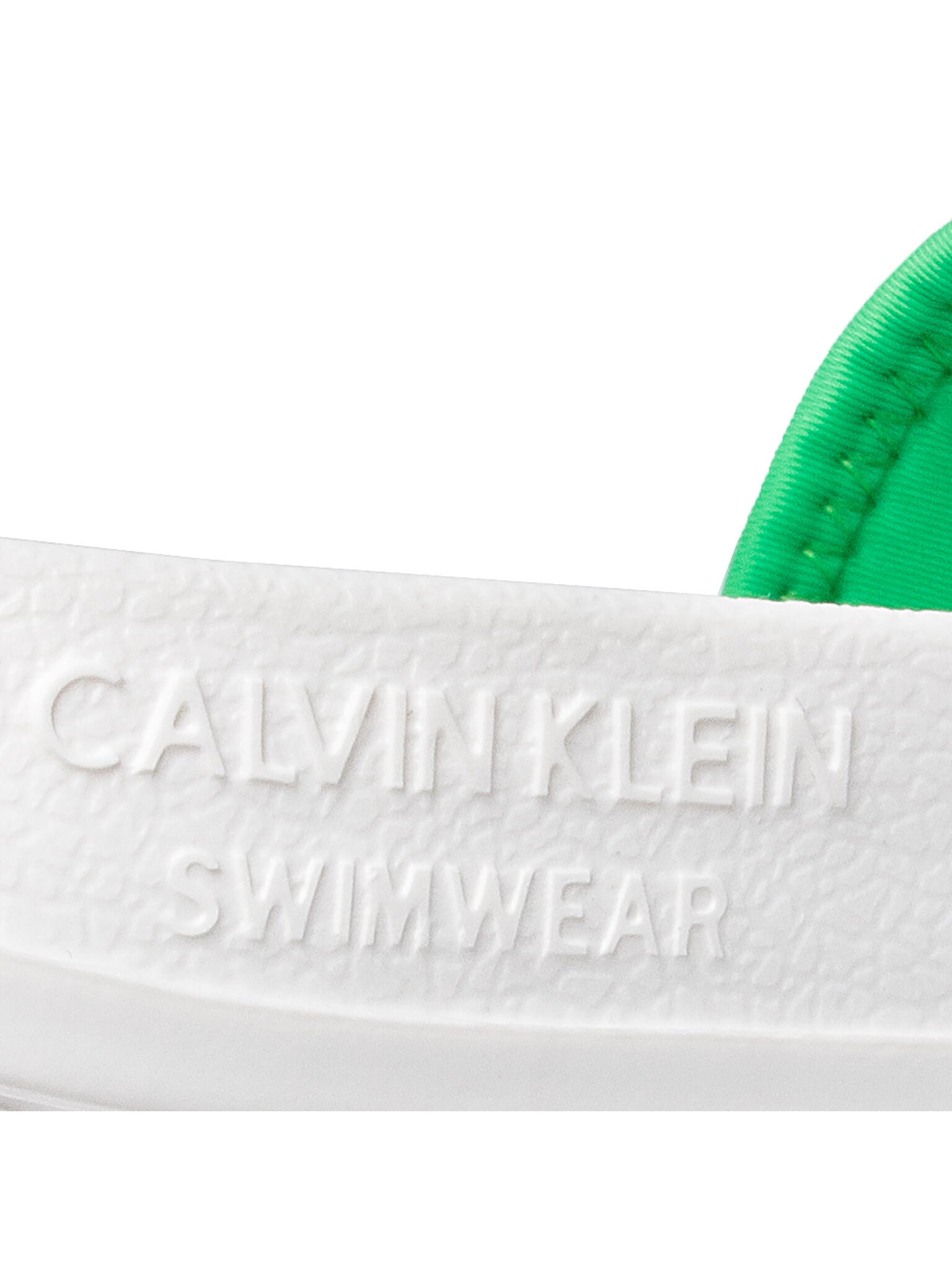 Calvin Klein Logo Slippers In White