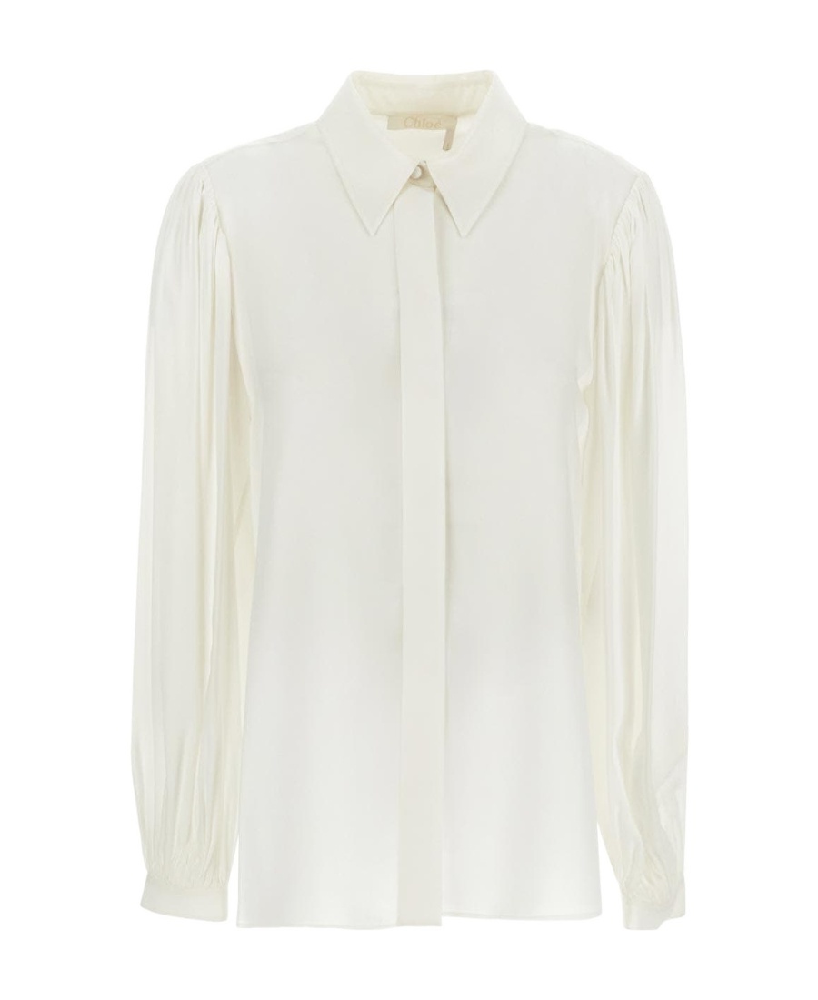 Chloé Long-sleeved Shirt In White