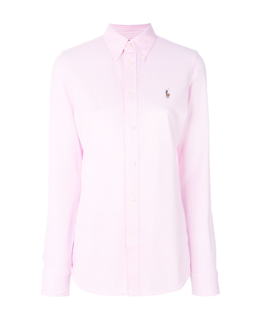 Shop Polo Ralph Lauren Heidi Embroidered Shirt In Pink