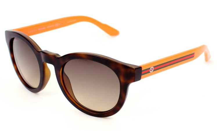 Gucci Logo Details Sunglasses In Brown