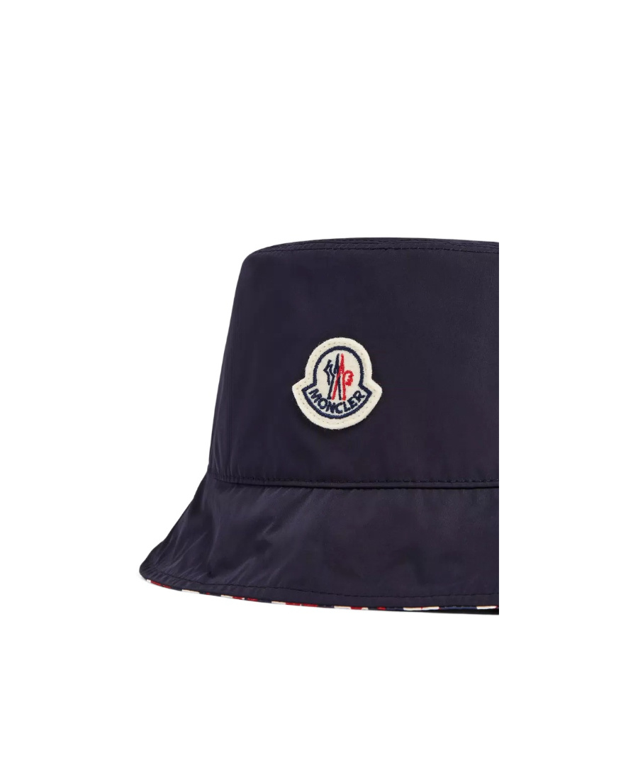 Moncler Logo-patch Bucket Hat In Blue