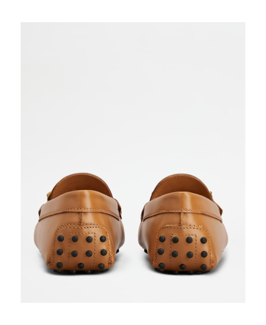 Tod's Chain-link Leather Loafers In Brown