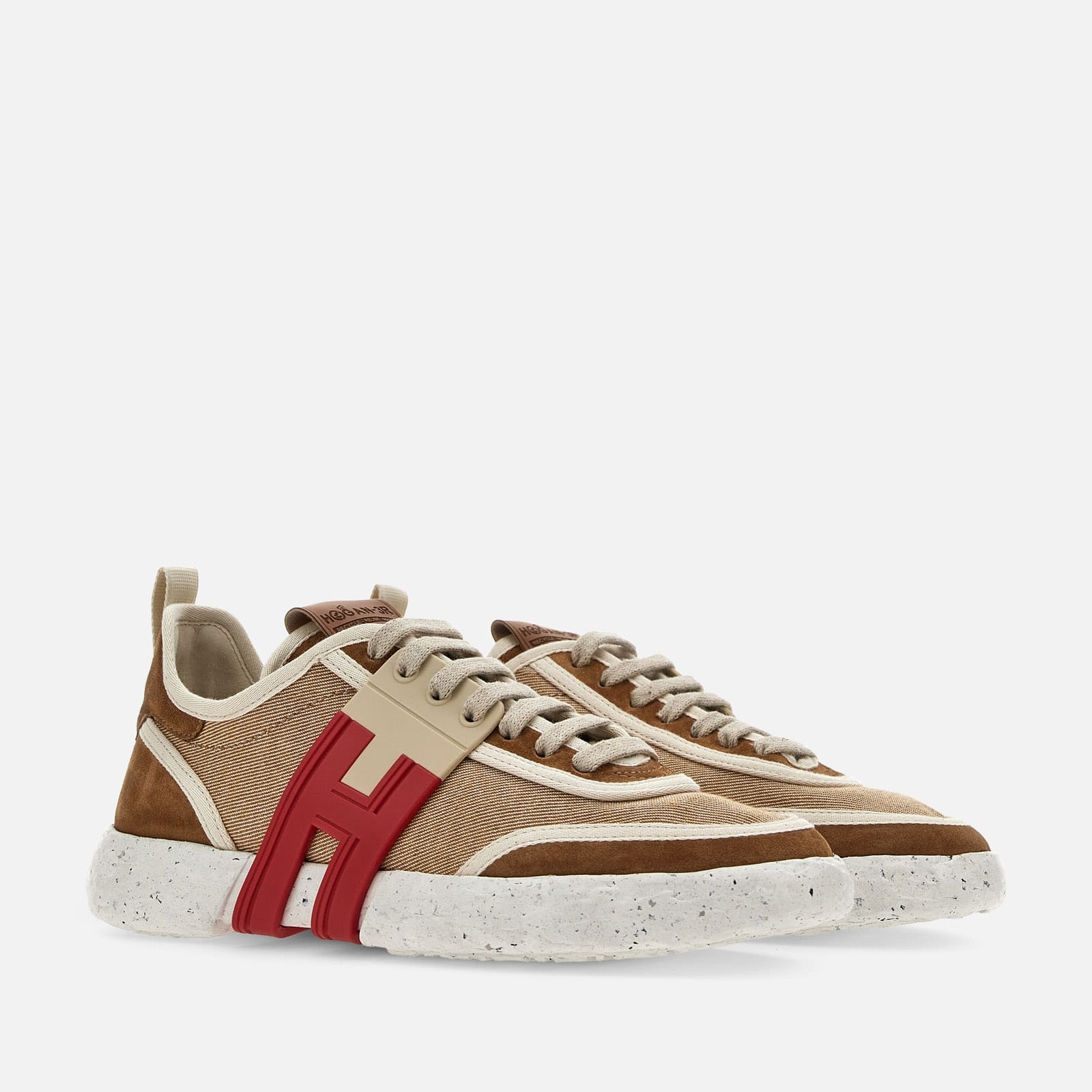 Hogan Panelled Lace-up Sneakers In White