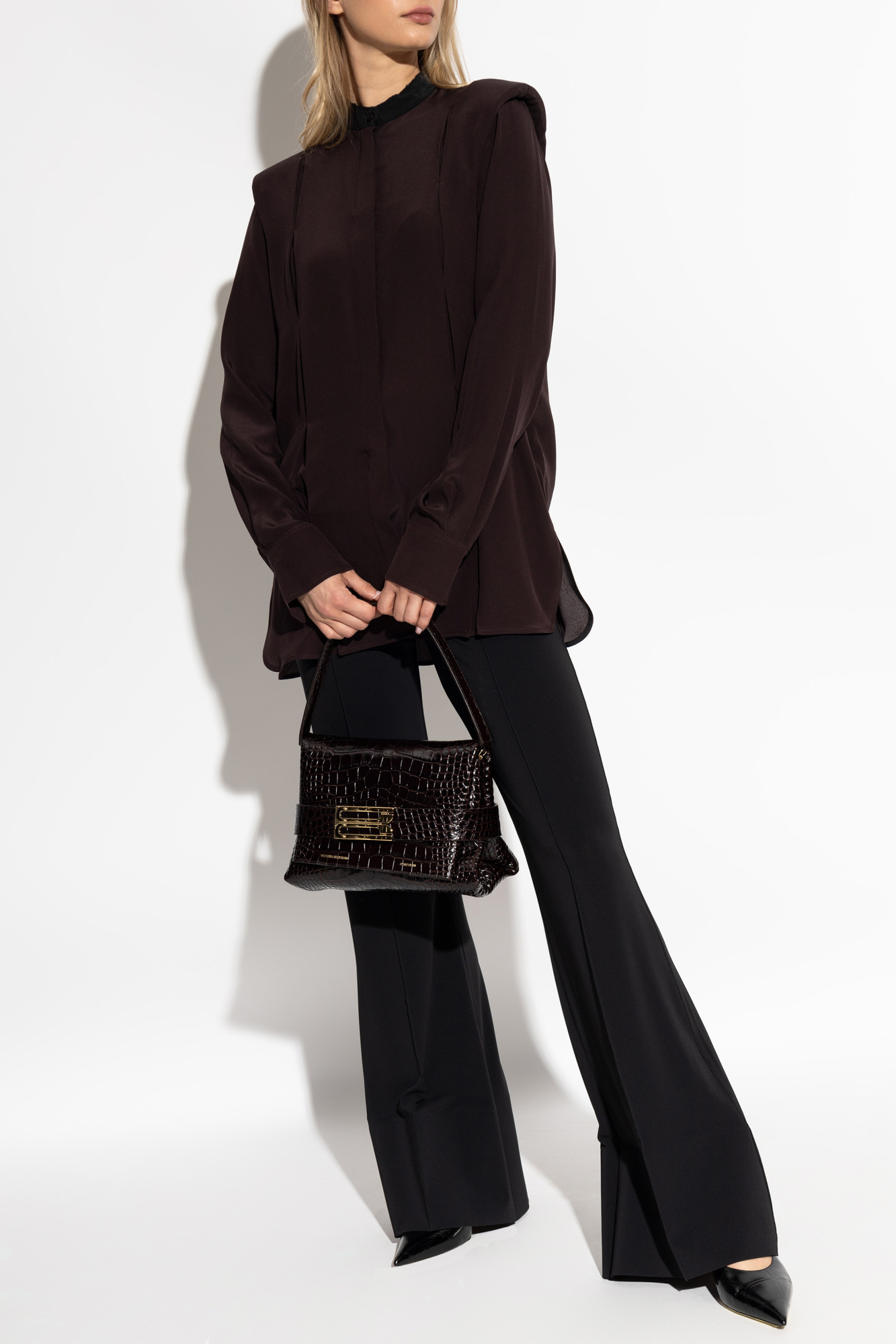 Victoria Beckham Soft Finish Blouse In Black
