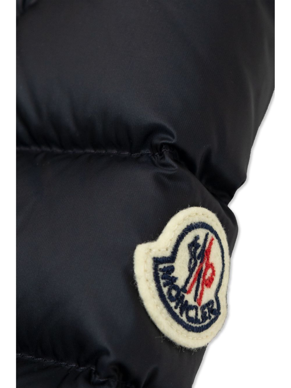 Moncler Long-sleeved Down Jacket In Blue