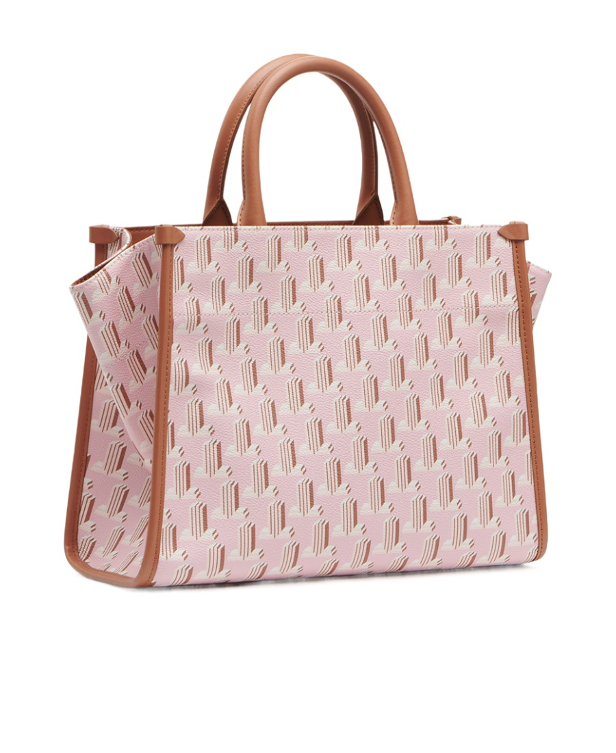 Shop Lanvin Inout Logo Print Tote Bag In Pink