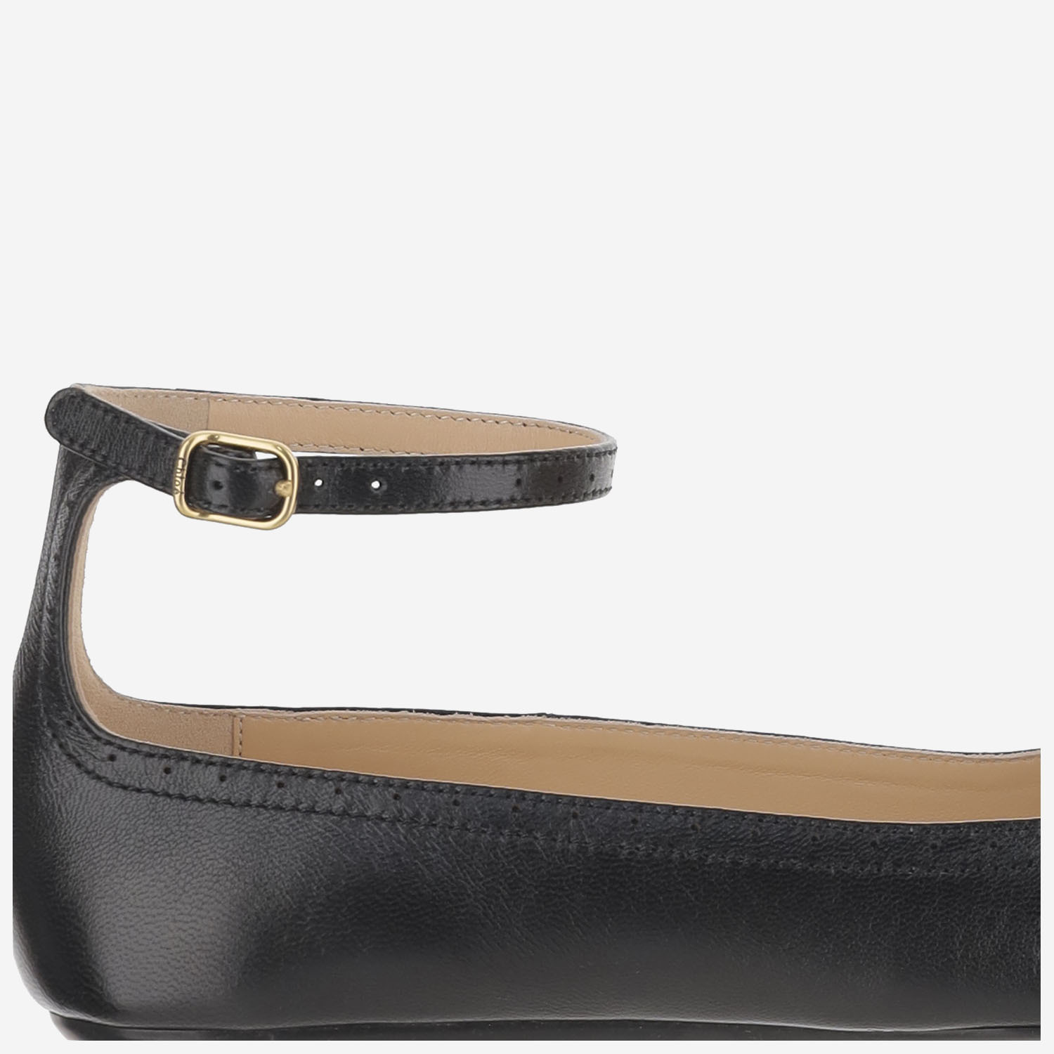 Chloé Round-toed Ballet Flats In Black