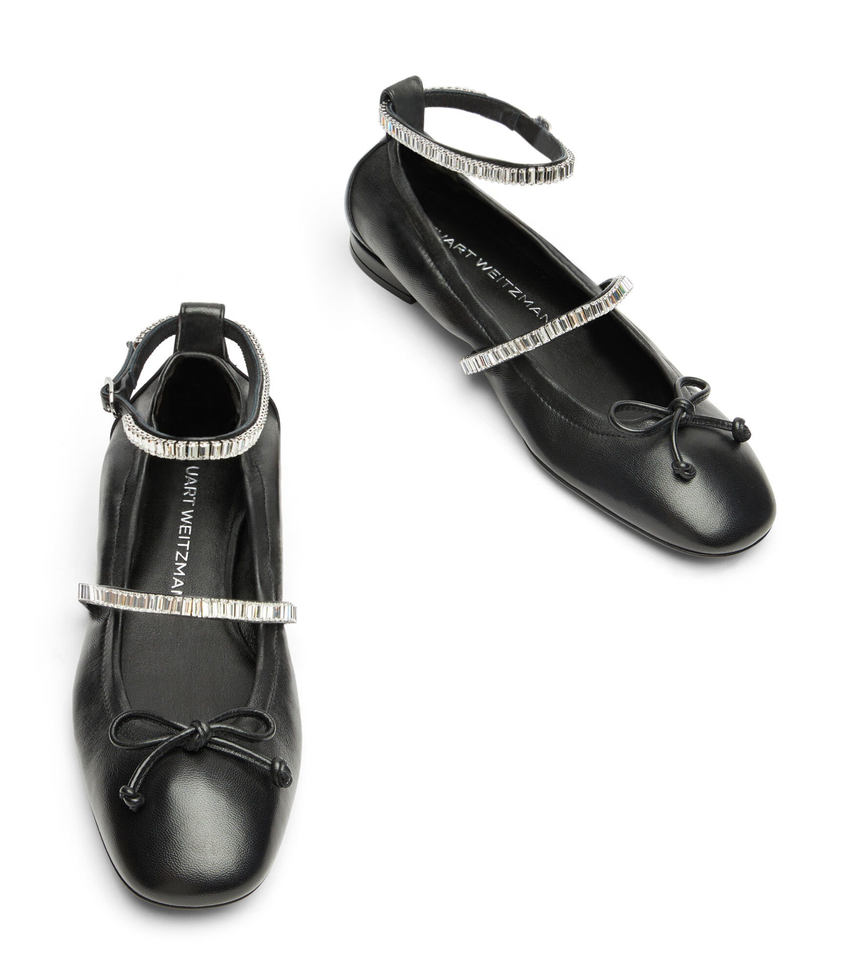 Stuart Weitzman Stefanie Ballet Flats In Black