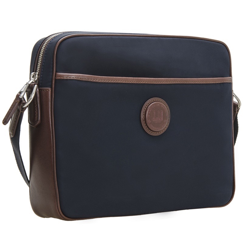 DUNHILL NAVY BLUE BADGE SINGLE SHOULDER BAG 