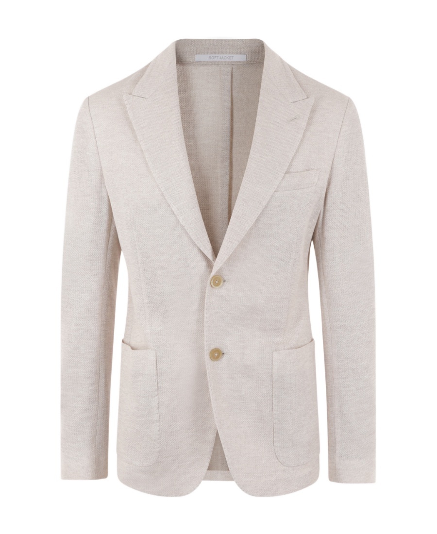 Eleventy Textured Single-breasted Blazer In White