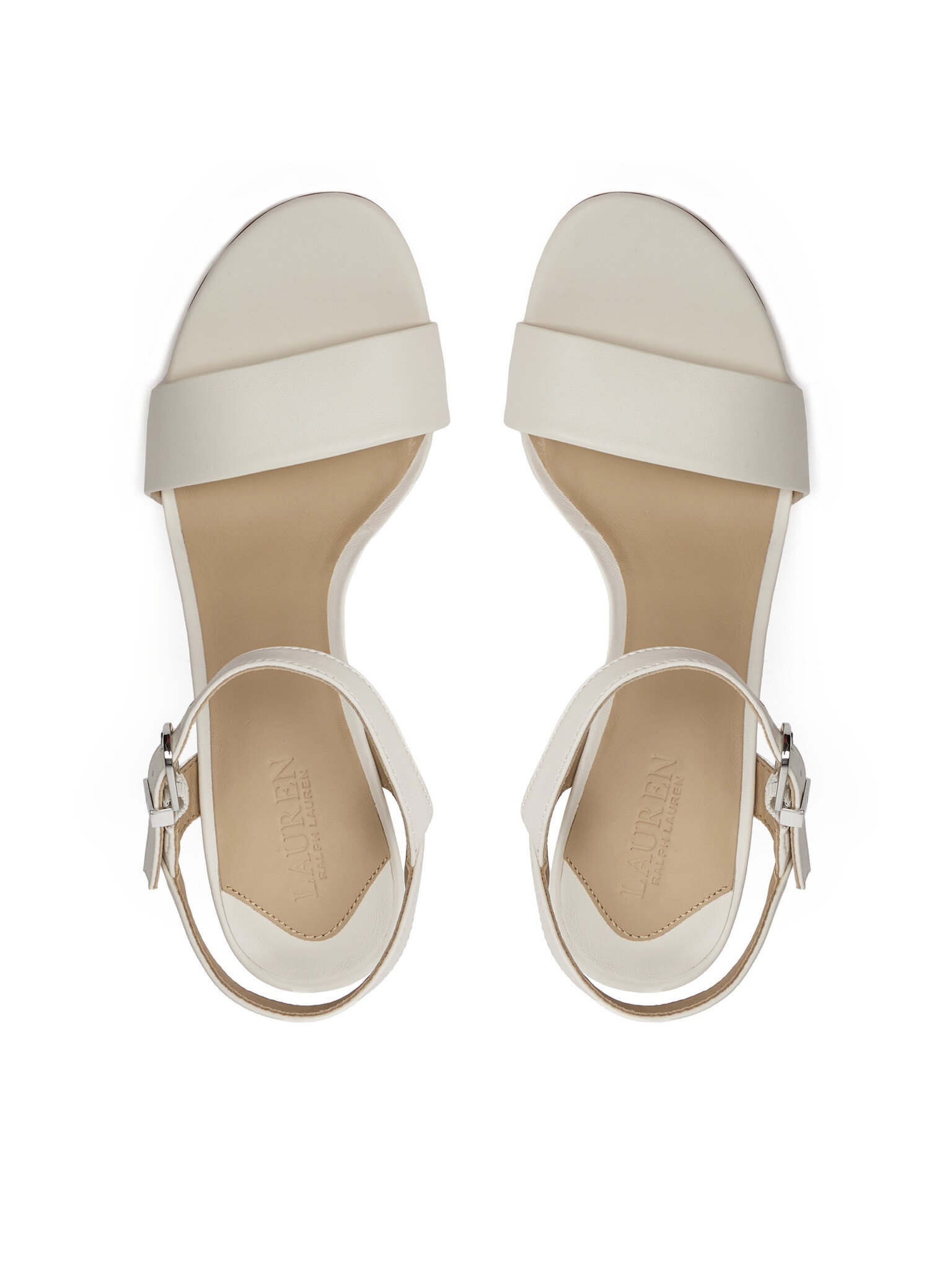Polo Ralph Lauren Round Toe High Heel Sandals In Gray