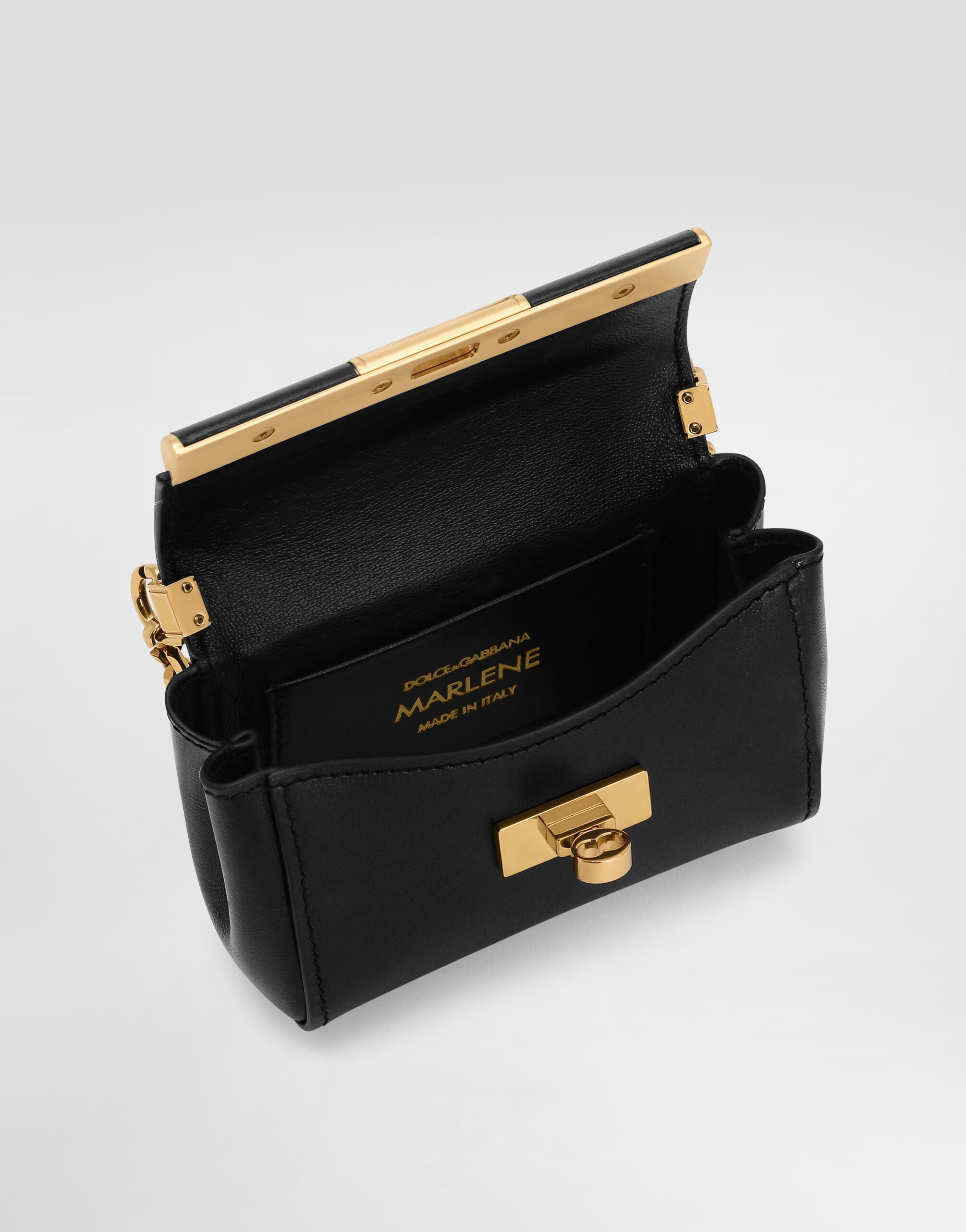 Dolce & Gabbana 'marlene' Black Shoulder Bag With Twist Lock