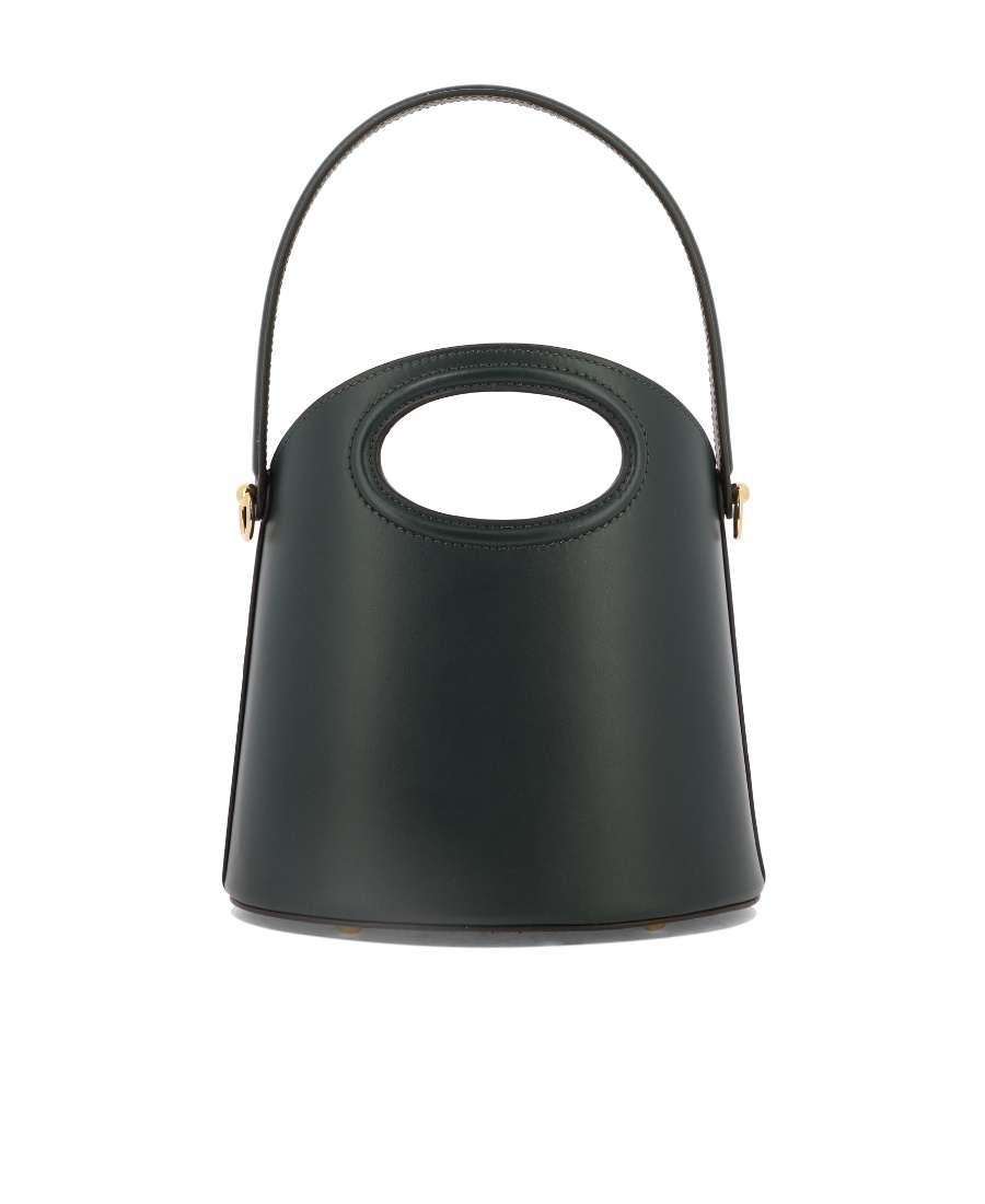Etro Saturno Logo Embossed Drawstring Bucket Bag In Black