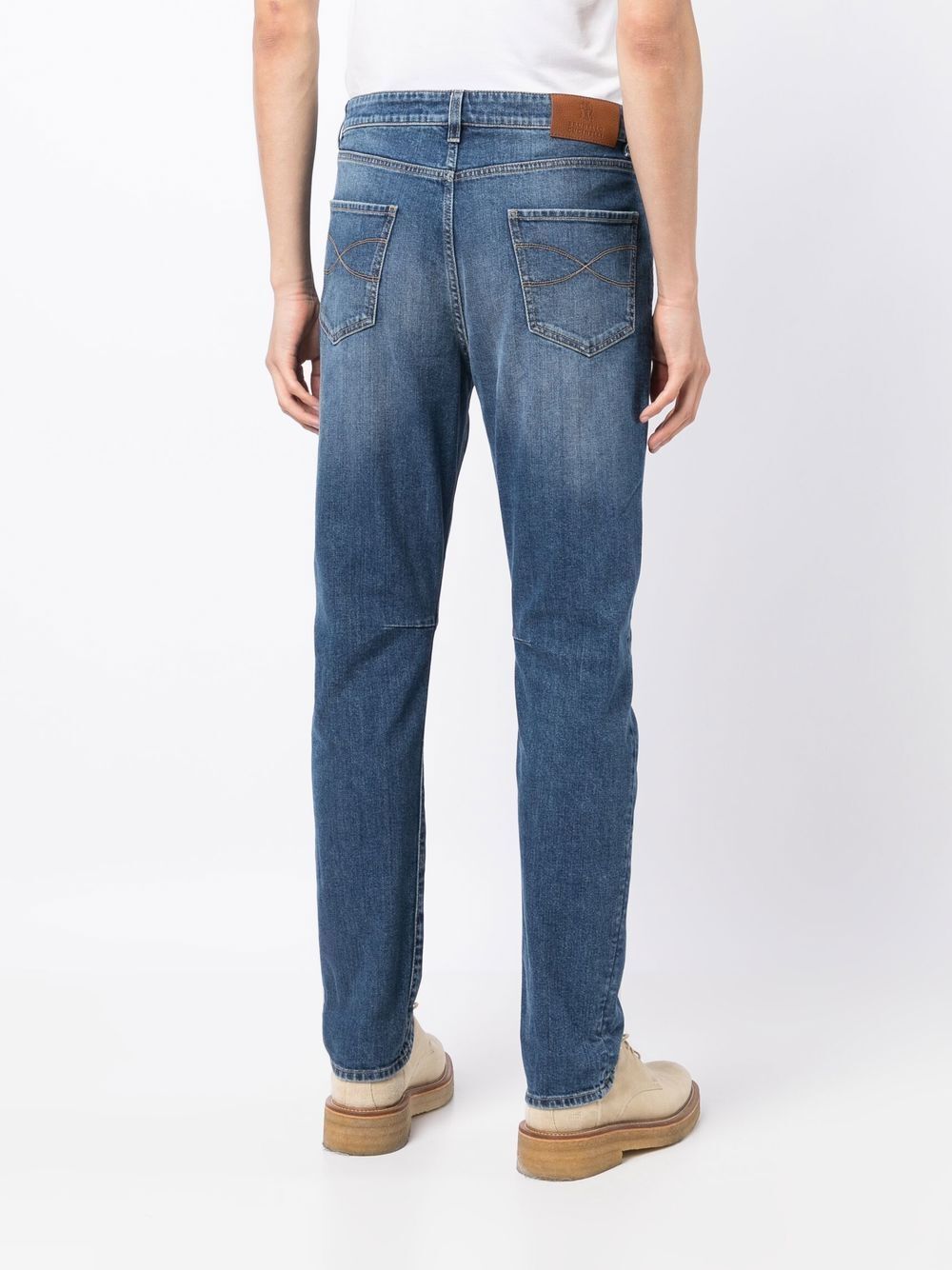 Brunello Cucinelli Slim-cut Mid-rise Jeans In Blue