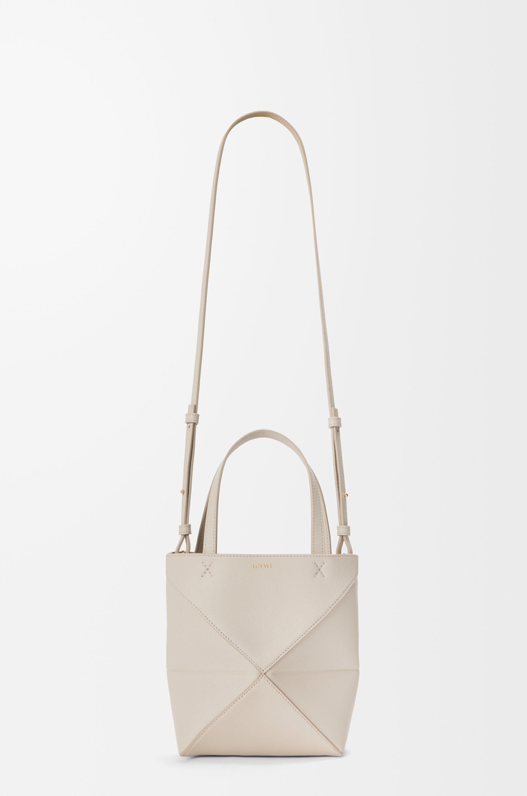 Loewe Mini Double Handle Shoulder Bag In Brown