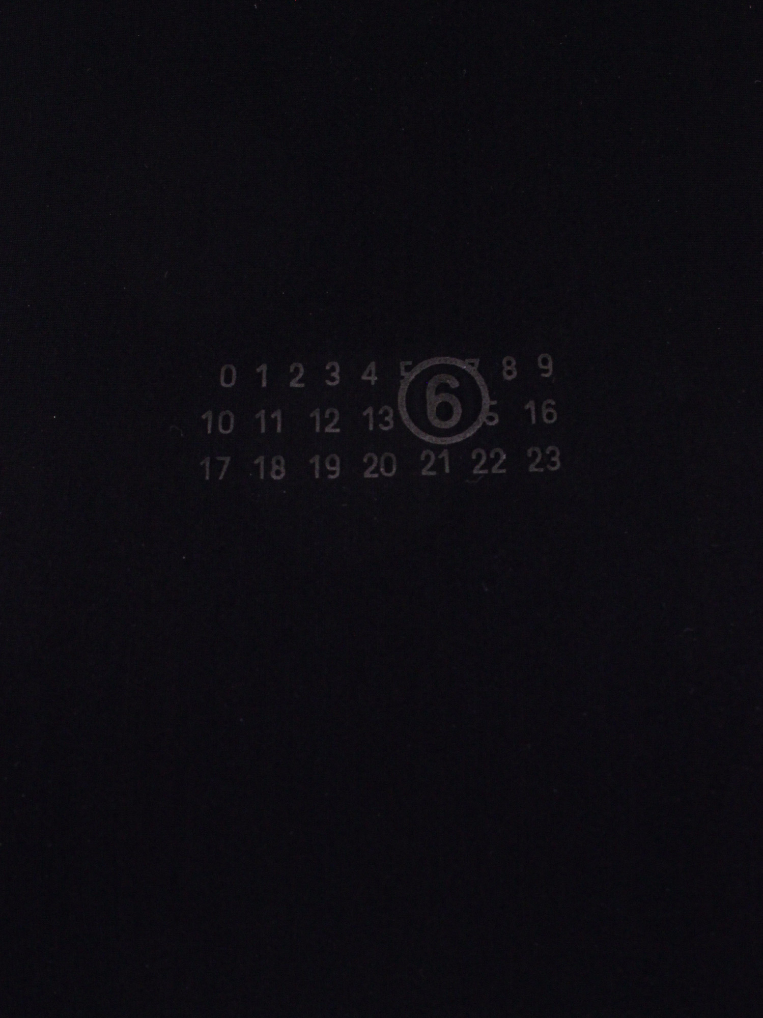 Mm6 Maison Margiela Numbers-logo Long-sleeve Bodysuit In Black