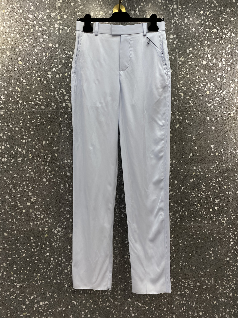 Bottega Veneta Pantalone In Twill Azzurro Pastello Donna In Blue