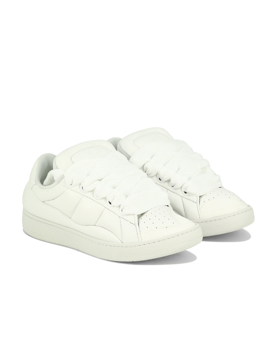 Shop Lanvin Tie Low Upper Board Shoes In White