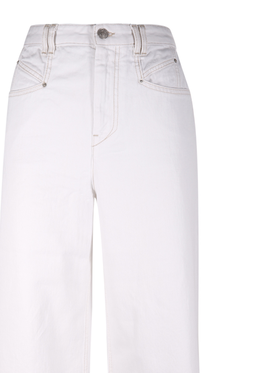 Isabel Marant Étoile Gz Lemon Wide-leg High-rise Trousers In White