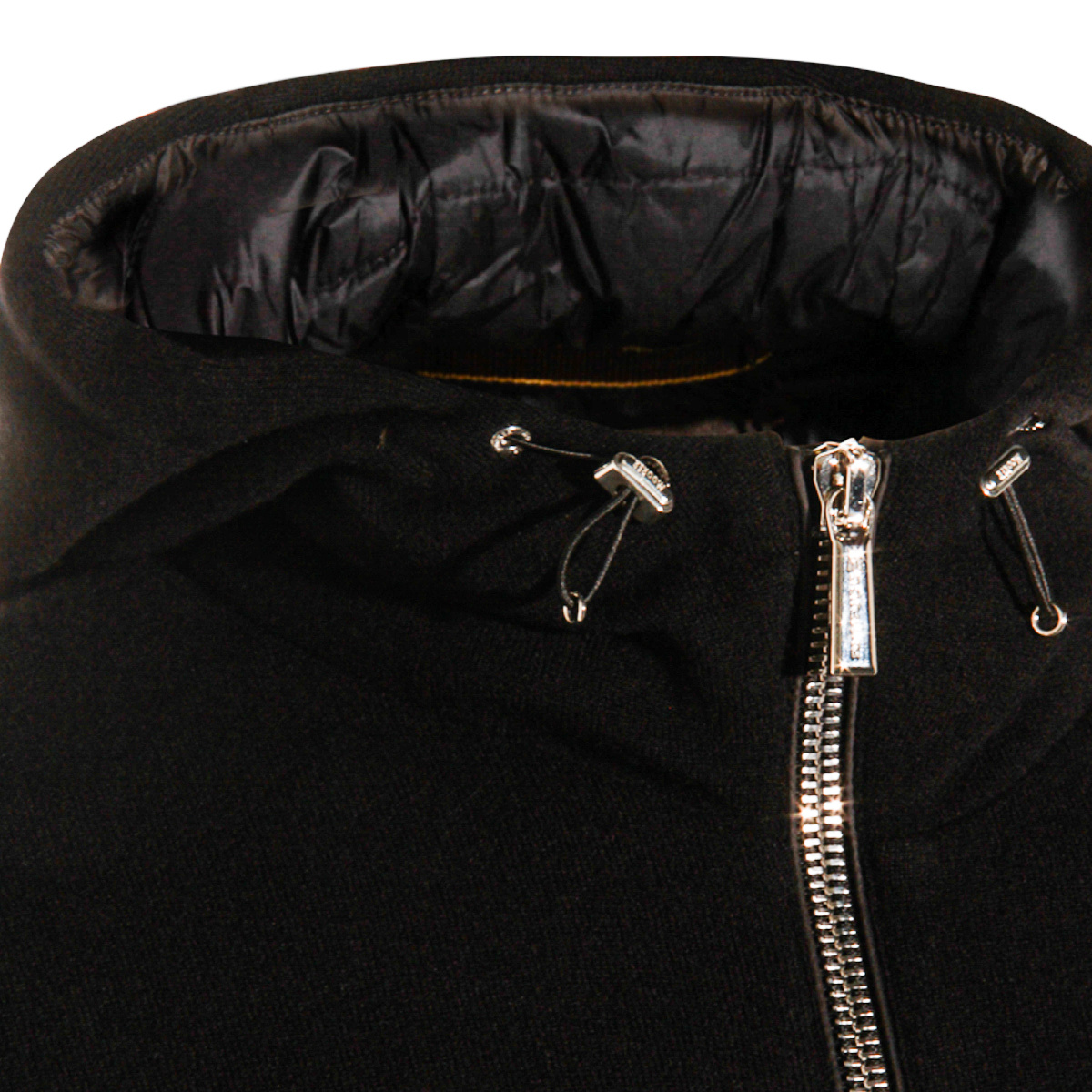 Moorer Long Sleeve Cotton Coat In Black