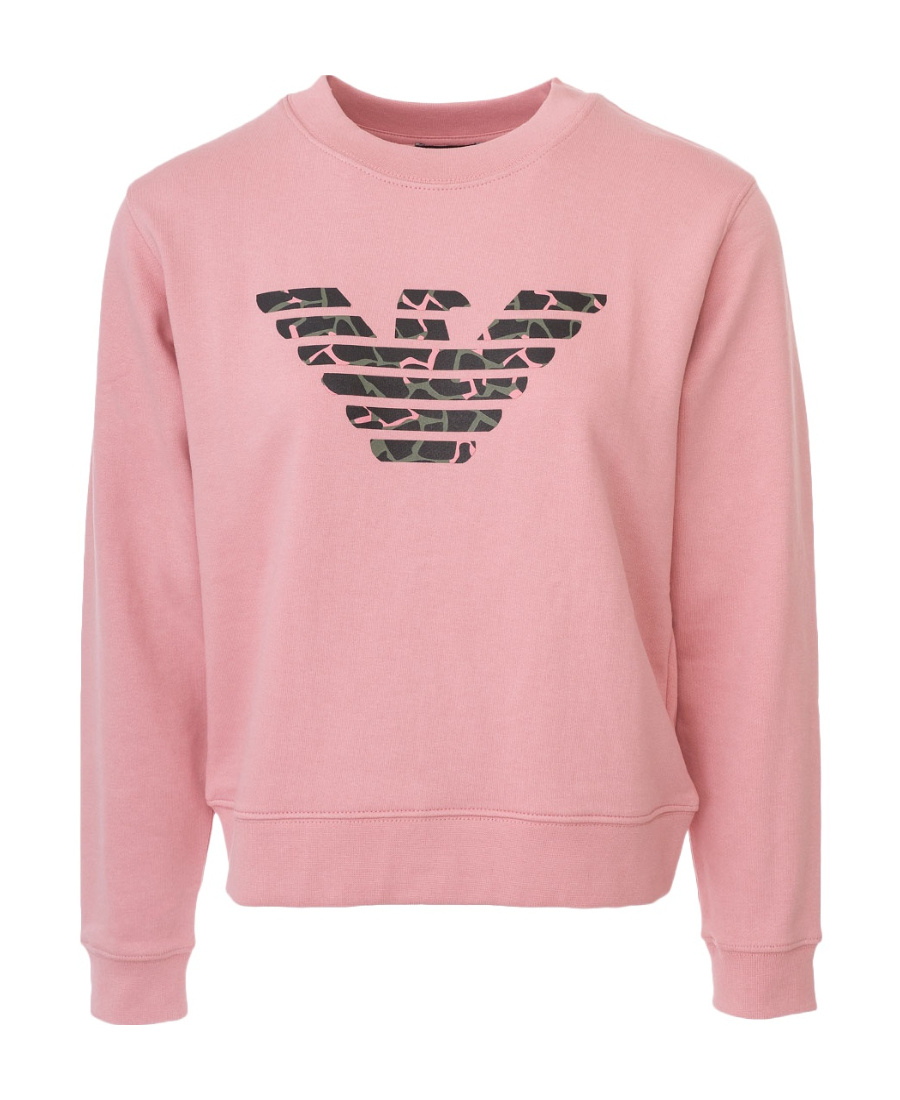 EMPORIO ARMANI ROUND-NECKED LOGO SWEATER
