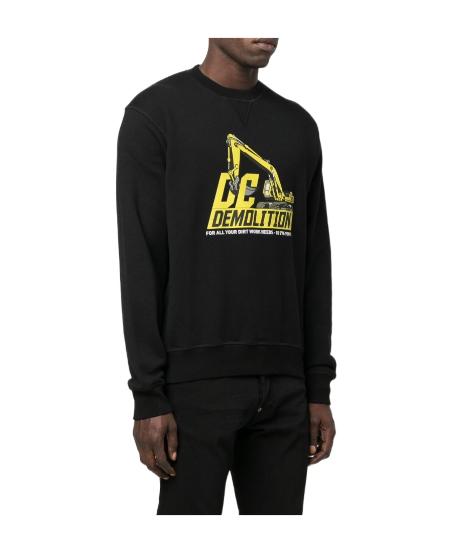 Dsquared2 Graphic-print Cotton Sweatshirt In Black