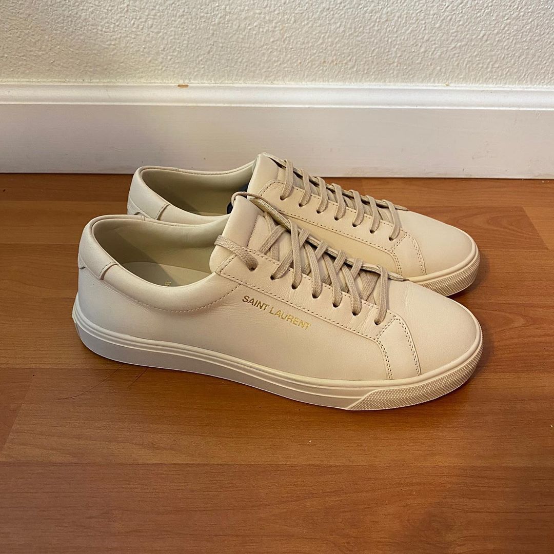 Saint Laurent Andy Low-top Sneakers In White