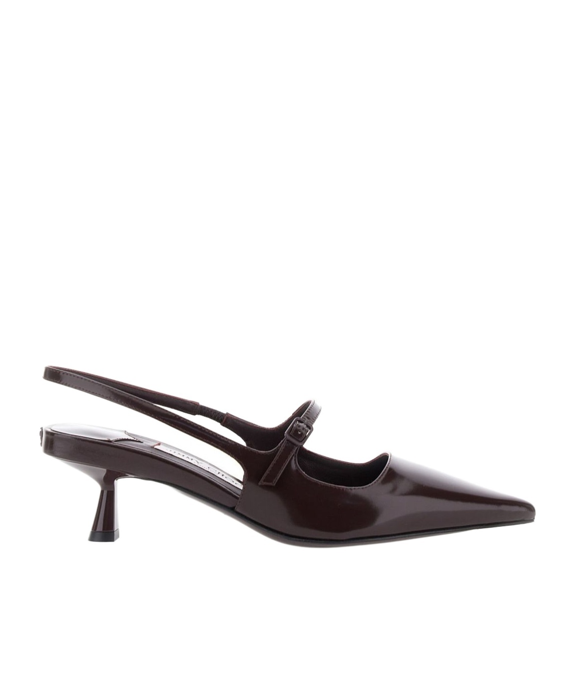 Jimmy Choo Didi 45 Slingback In Brushed Leather In Black