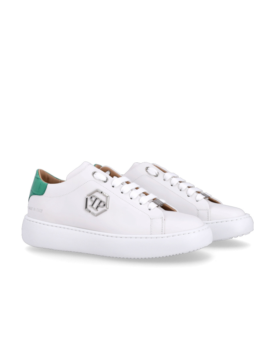 Philipp Plein Low Lace-up Sneakers In White