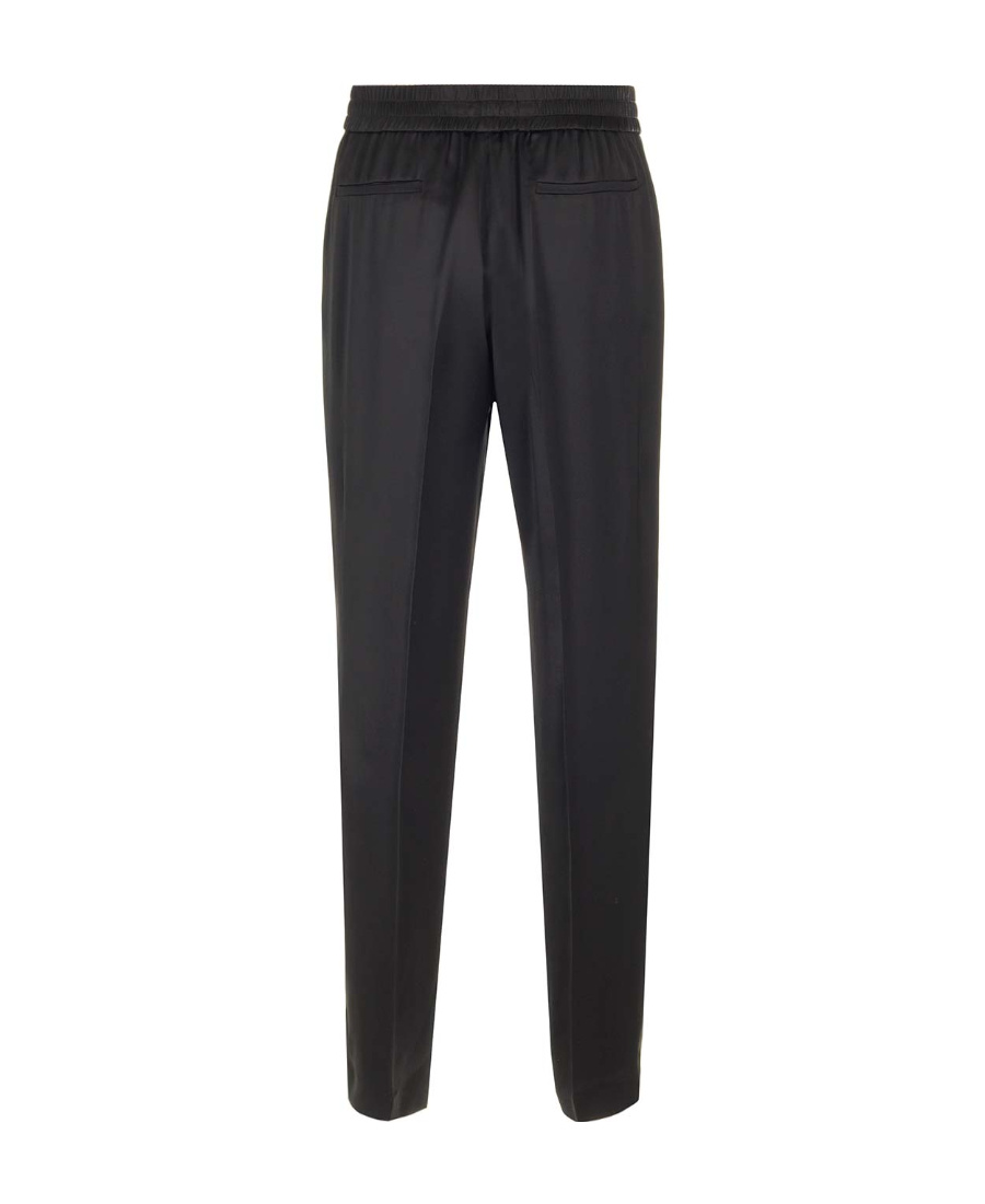 Valentino Black Elasticized Trousers In Black