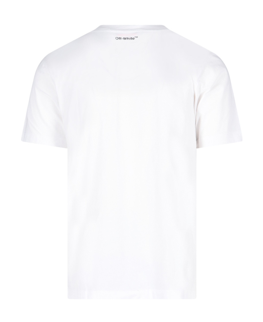 Off-white Slim Fit Single Arrow Cotton Graphic T-shirt In White