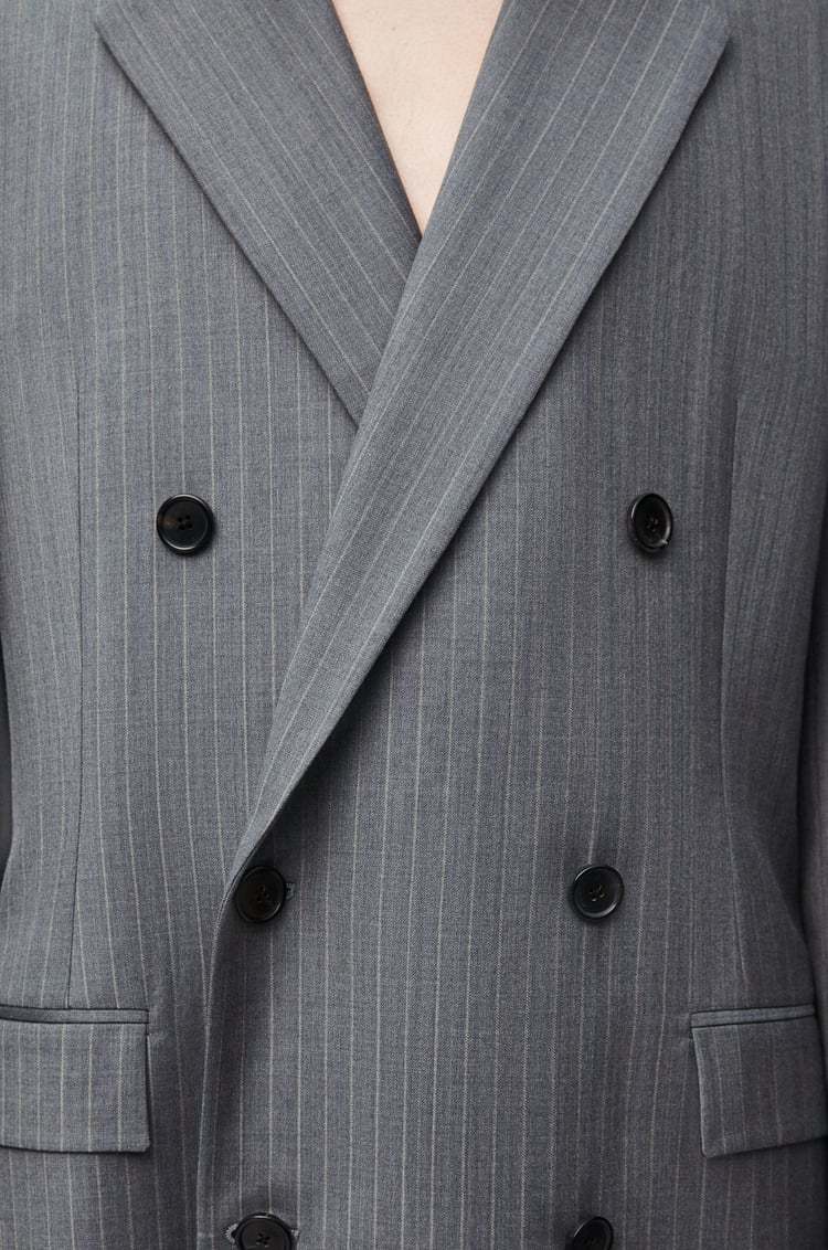 Loewe Wool Double-breasted Blazer In Black
