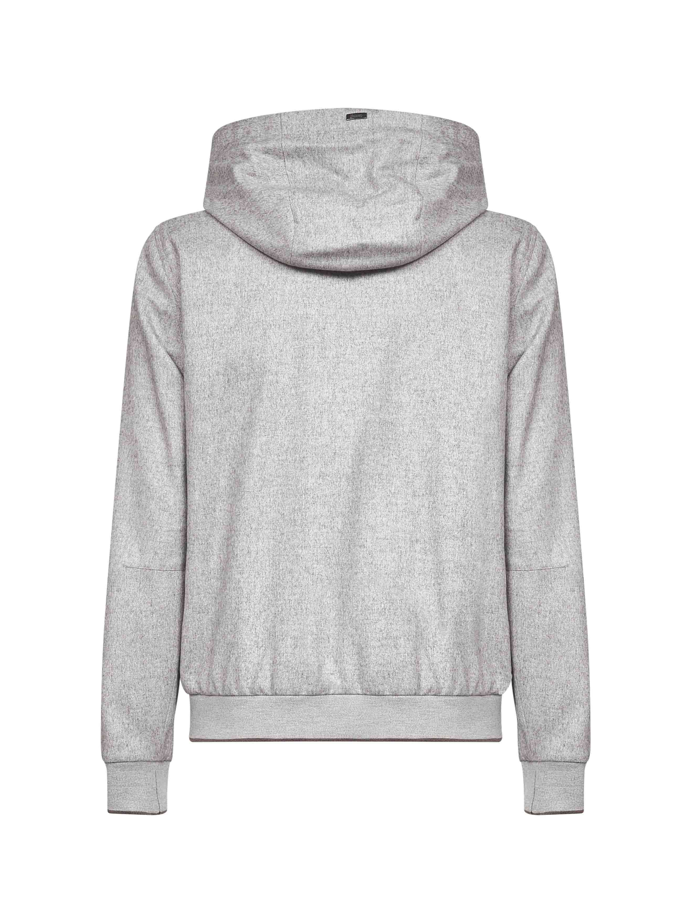 Herno Long-sleeved Zipper Jacket In Gray