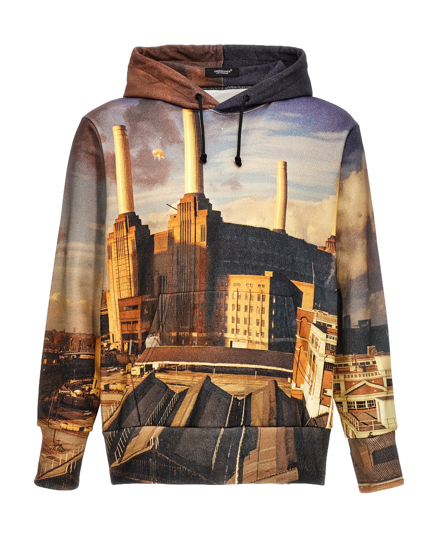 Undercover Pink Floyd Animals All Over Print Hoodie In Multicolor