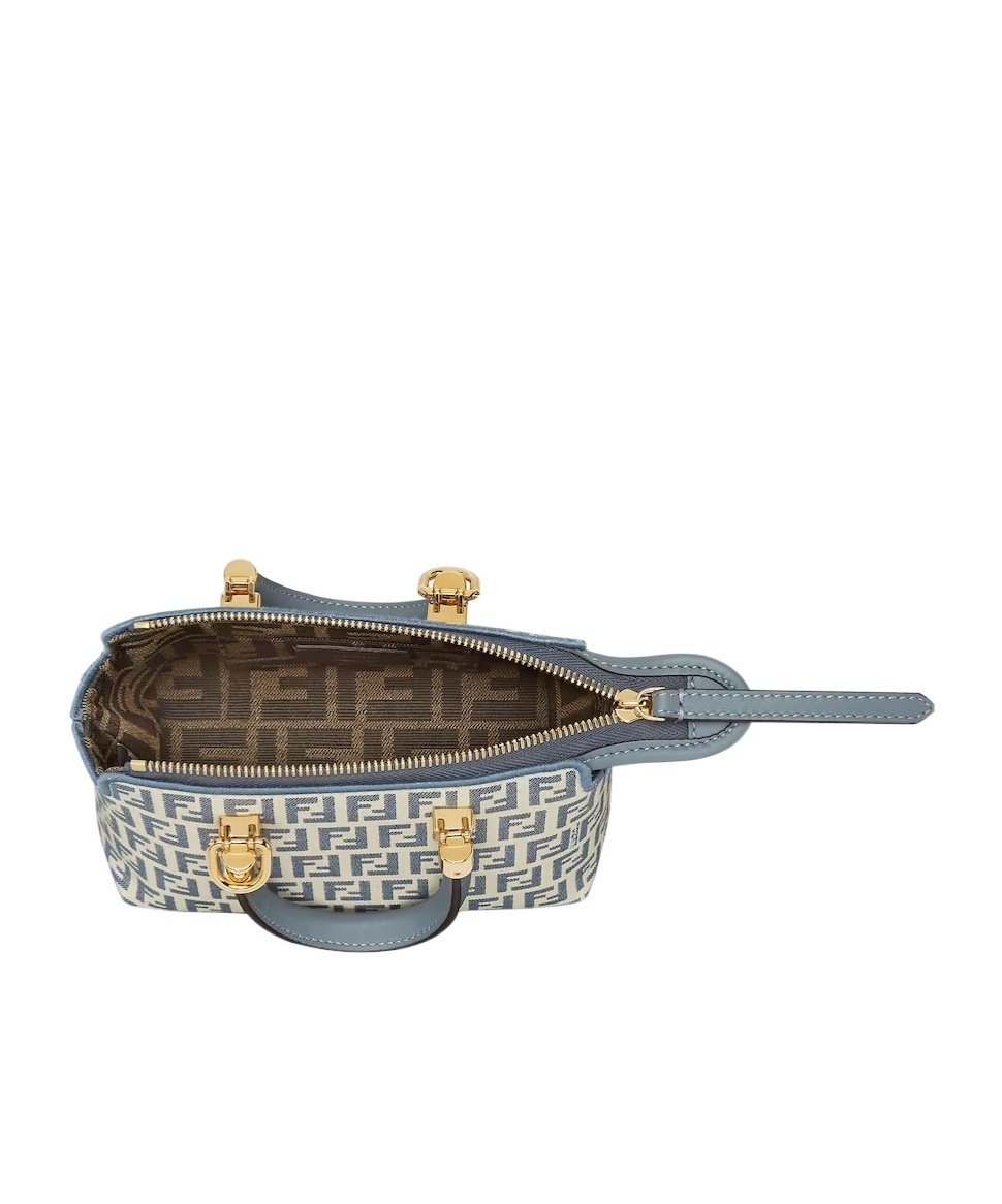 Fendi Mini By The Way Tote Bag In Gray