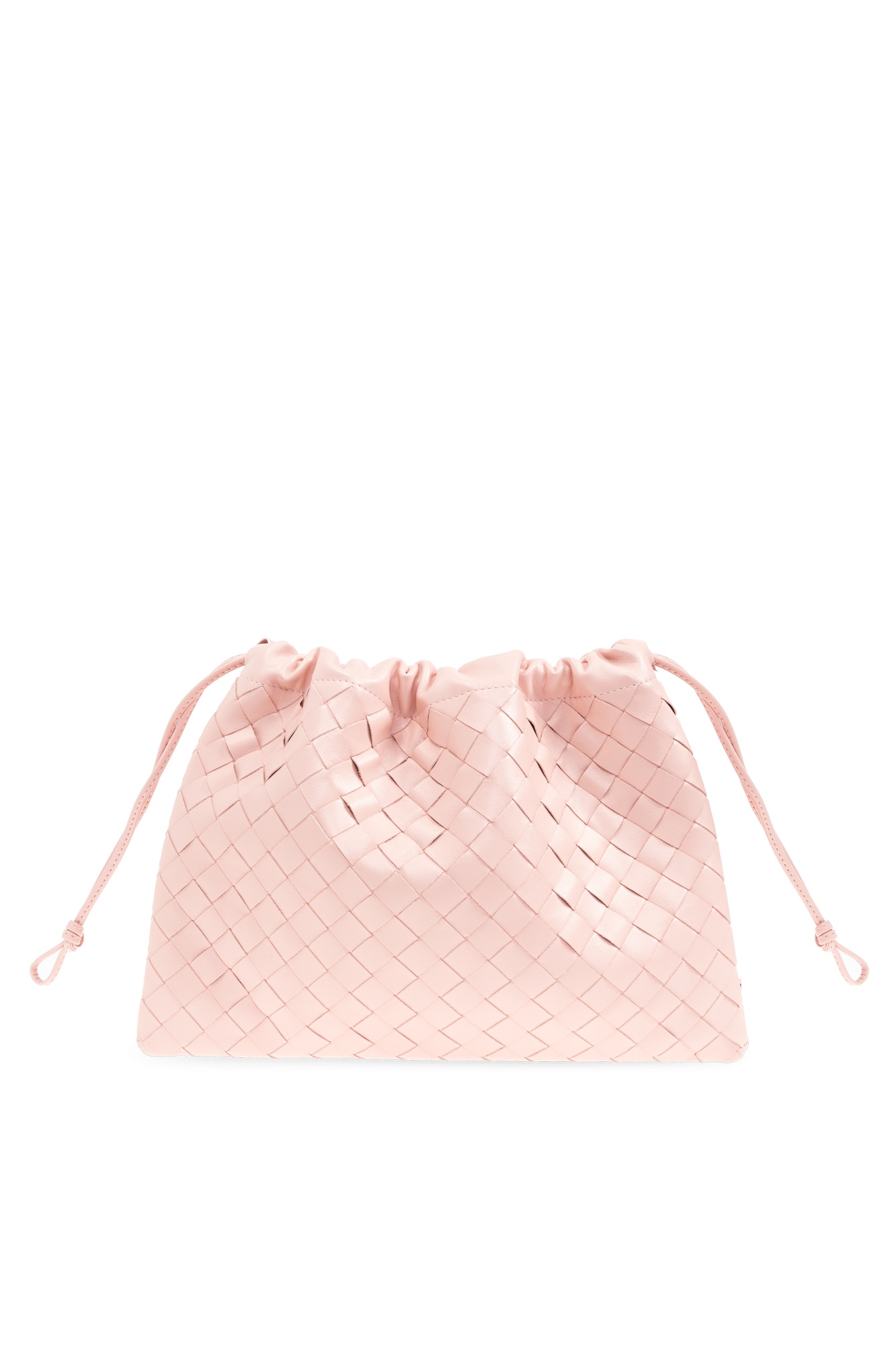 Bottega Veneta Medium Dustbag Intrecciato Leather Shoulder Bag In Pink