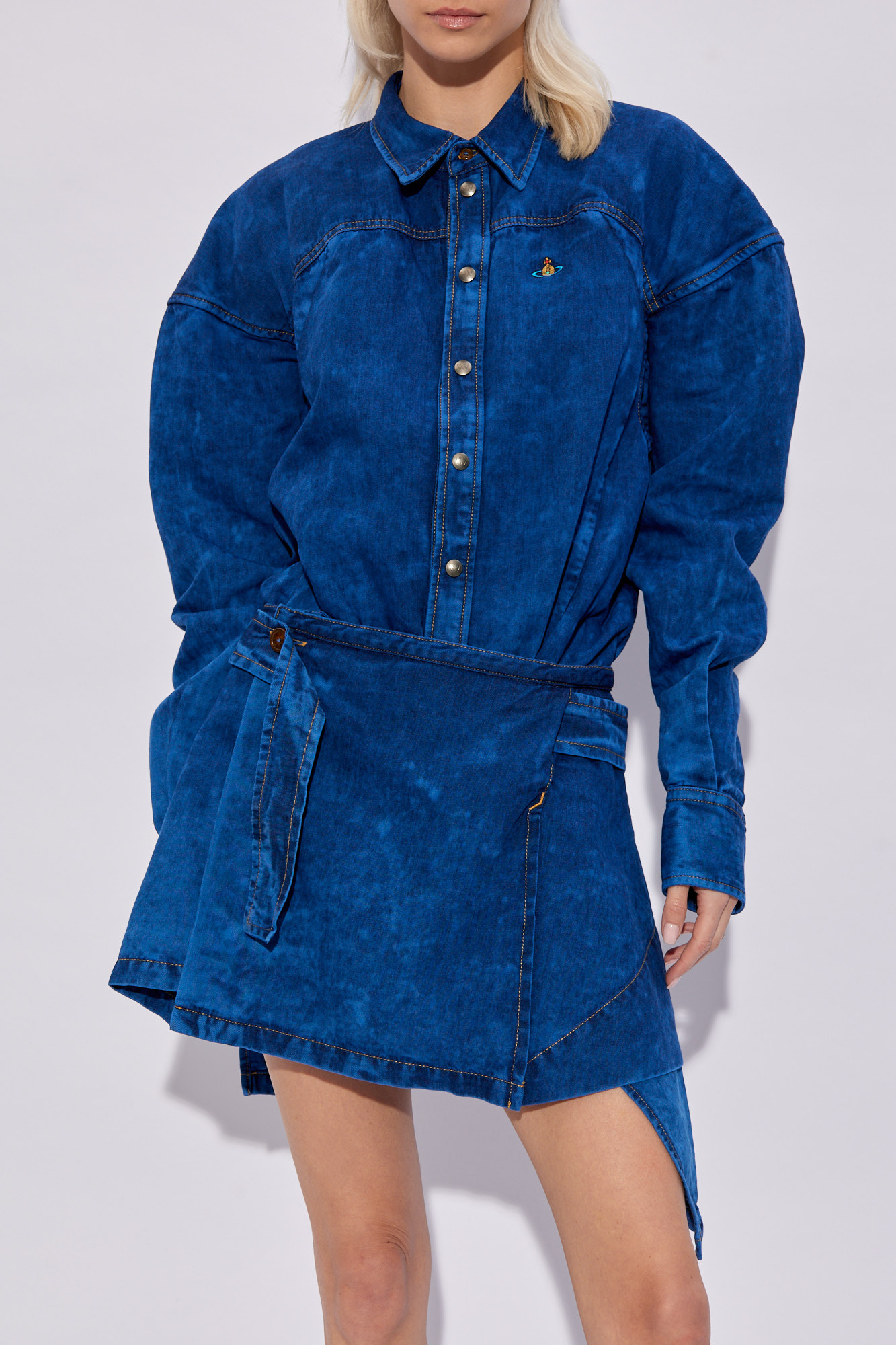 Vivienne Westwood Meghan Faded Mini Dress In Blue