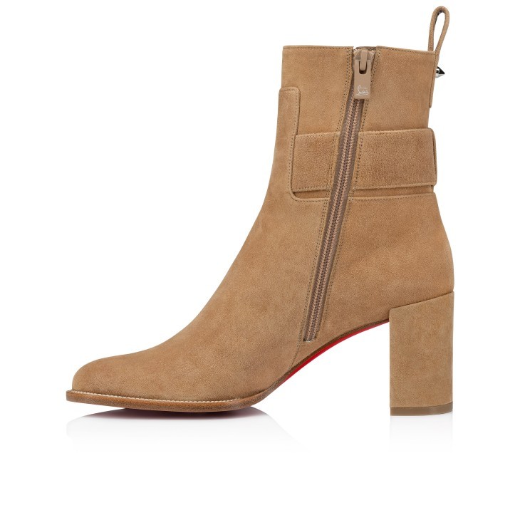 Christian Louboutin Booty Lock Ankle Boots In Brown