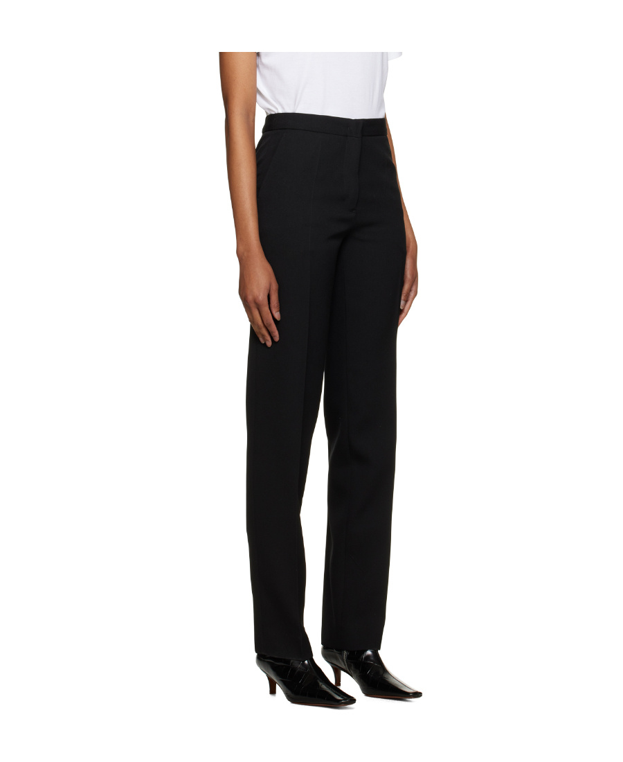 Shop Jil Sander Four-bag Pleated Casual Pants In Black