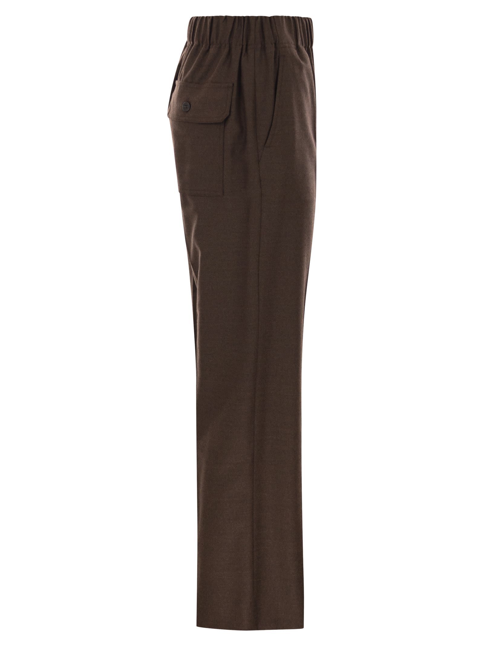 Weekend Max Mara Elastic Waist Casual Pants In Black
