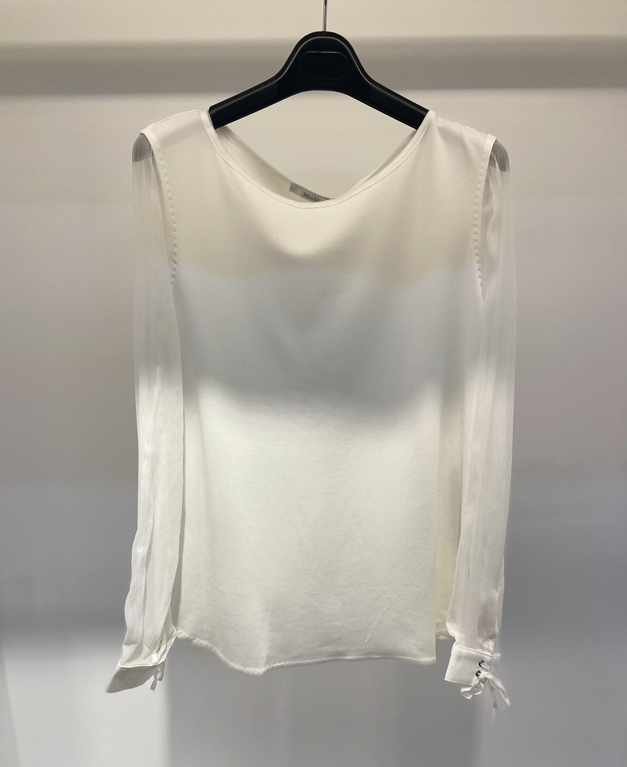 Max Mara Long-sleeved Top In Gray