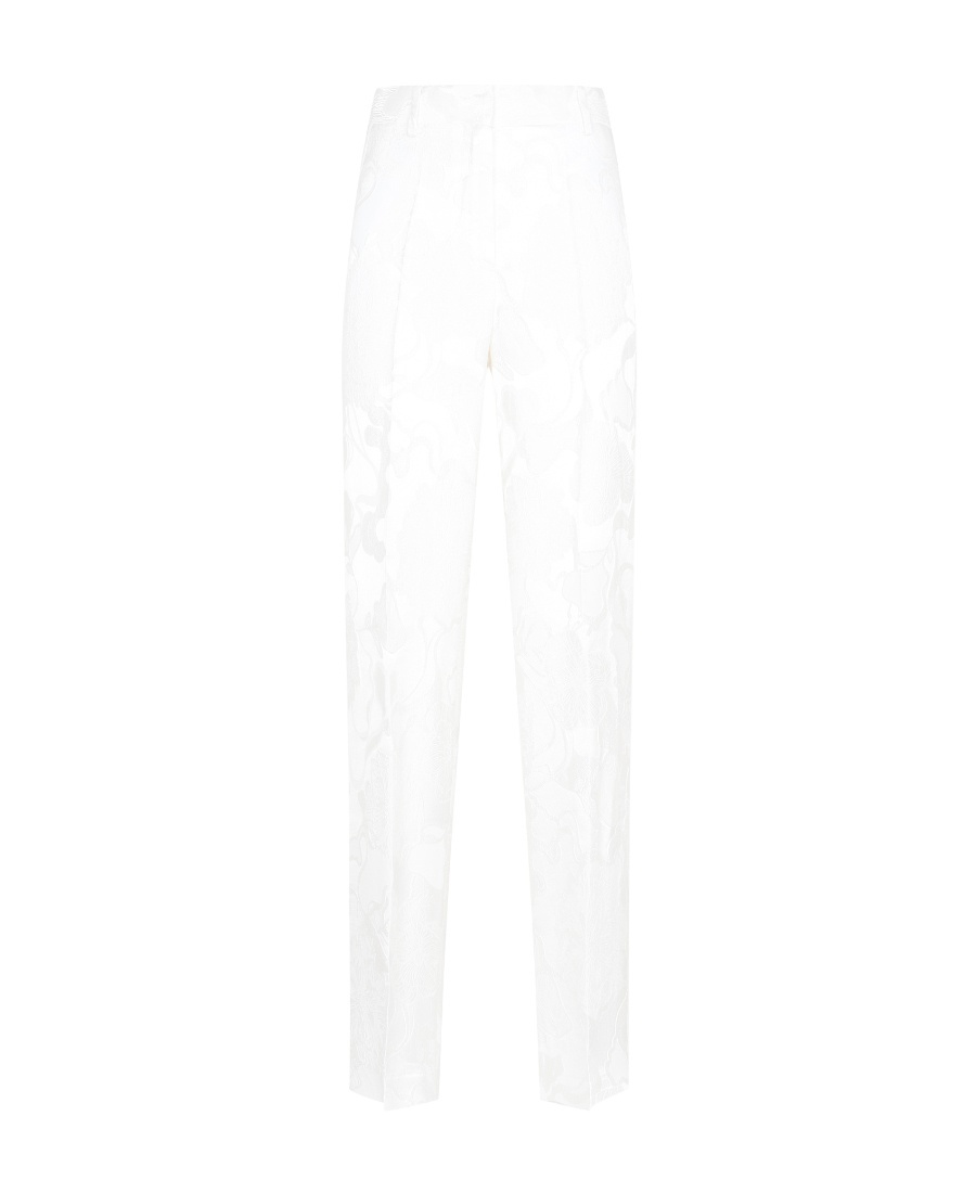 Dries Van Noten Logo Casual Pants In White