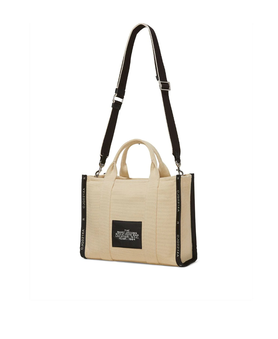 Marc Jacobs Structured Jacquard Medium Tote With Removable Strap In Nude